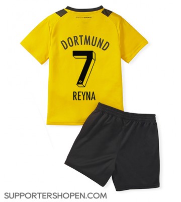Borussia Dortmund Giovanni Reyna #7 Hemmatröja Barn 2022-23 Kortärmad (+ korta byxor)